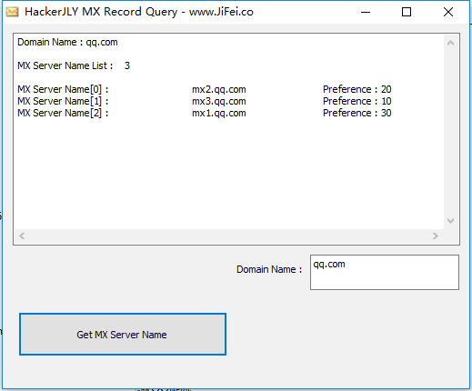 HackerJLY_MX_Record_Query